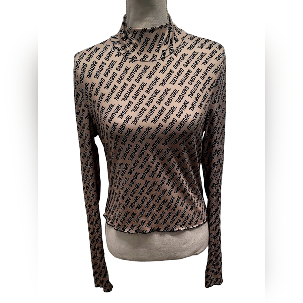 Baby Girl | All Over Print | Long Sleeve | TurtleNeck | Stretch Top / Shirt